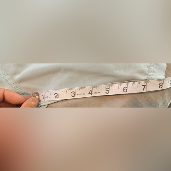 Men's Light Blue Swim Shorts with Red Accents - Picture 6 of 7